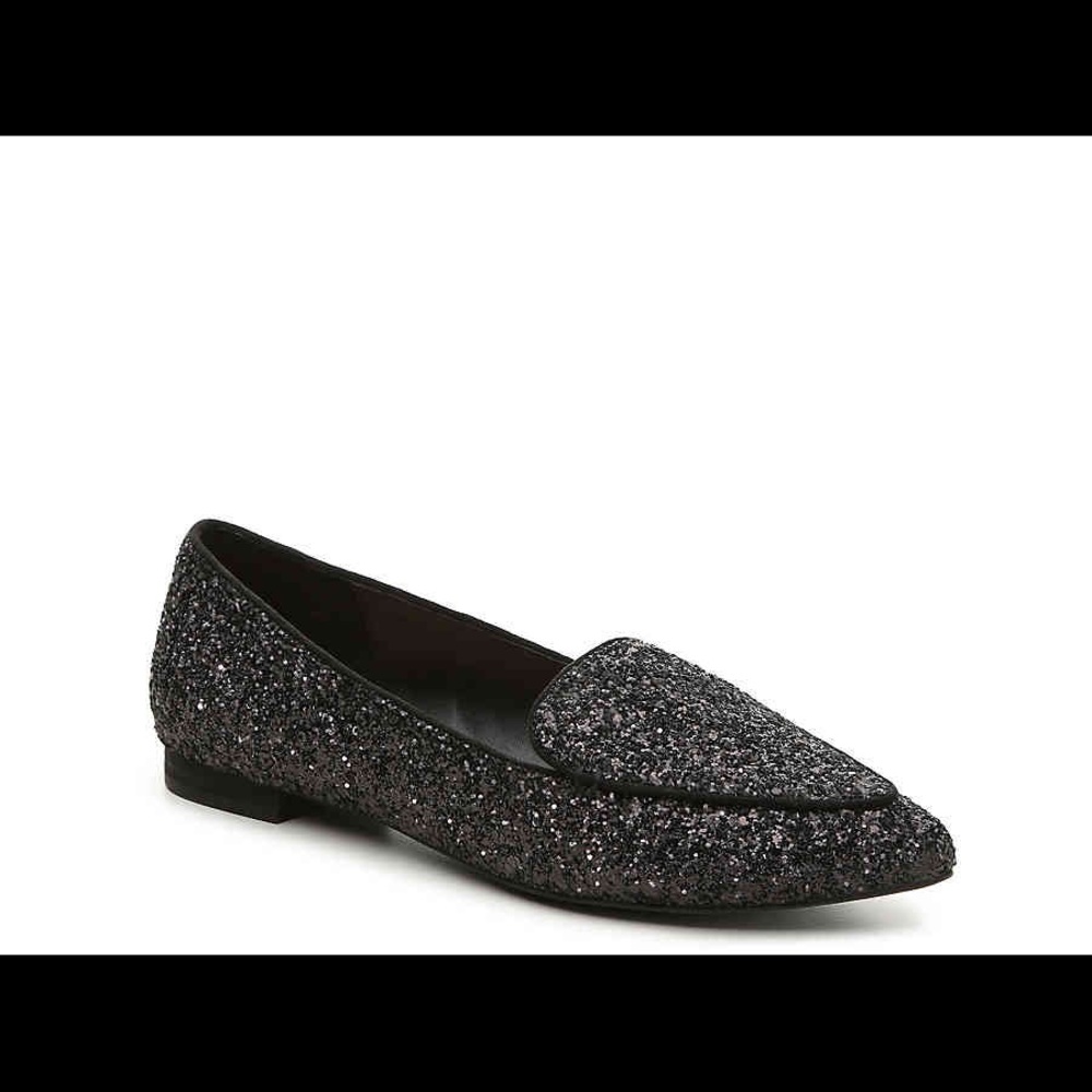 Kelly & Katie black glittery flats